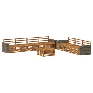 vidaXL Utend&oslash;rs sofa-sett 8 pcs Naturlig 79 x 79 x 37 cm