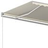 vidaXL Automatisk uttrekkbar markise med stolper 6x3,5 m kremhvit