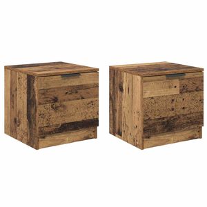 vidaXL Sengeskap 2 stk. Gammelt tre 40 x 39 x 40cm Konstruert tre