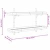 vidaXL Vegghylle med hylle Veggmontert Brun 100 x 26 x 60 cm Bambus