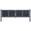 vidaXL Hageport st&aring;l 300x100 cm antrasitt