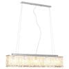 vidaXL Taklampe med krystallperler s&oslash;lv 104 cm E14