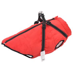 vidaXL Hund Frakk R&oslash;d L48 Fleece og polyester