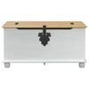 vidaXL storage box med skuff Hvit 90 x 78 x 45 cm Massiv furu