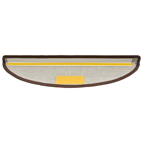 vidaXL Trappematter 30 stk 56x17x3 cm kaffebrune halvrund