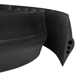 vidaXL Garasje gulvforsegling Svart 74 x 20 mm 1 m EPDM-gummi