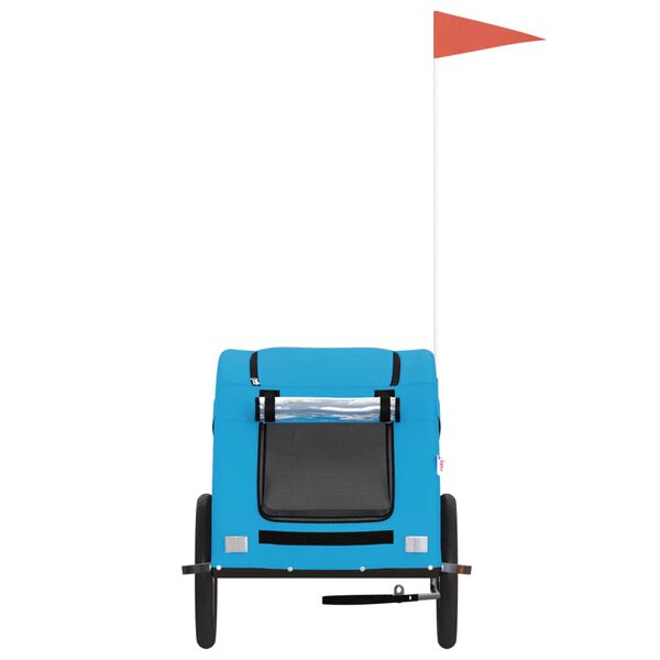 vidaXL Kjæledyrsykkelhenger blå oxfordstoff og jern