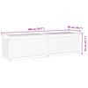 vidaXL Hageboks 200x50x55 cm heltre teak
