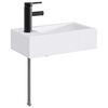 vidaXL Vaskeservant for bad Matt Svart 45,5 x 25,5 x 13 cm Metall