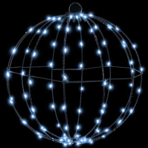 vidaXL Kule med 96 LED Kaldhvit 30 cm Metall