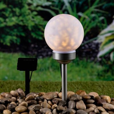 HI Soldrevet LED-lyskule for hage roterende 20 cm