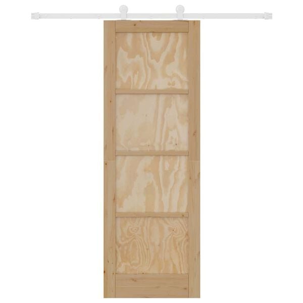 vidaXL Skyved&oslash;r Brun 73,5 x 211 cm Massiv furu