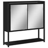vidaXL Baderomsspeil svart 60x16x60 cm konstruert tre