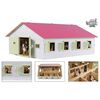 Kids Globe Stall med 7 bokser for hester 1:24 rosa 610189