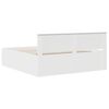 vidaXL Sengestamme med hodegjerde Hvit 180 x 200 cm Konstruert tre
