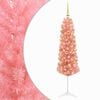 vidaXL Kunstig slankt juletre med julekuler 150 cm 150 LED-lys