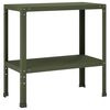 vidaXL Plantebord 60 x 40 x 80 cm Pulverlakkert st&aring;l Olivengr&oslash;nn