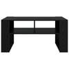 vidaXL Kaffebord med lagring Svart Eik 92 x 53 x 45 cm Konstruert tre