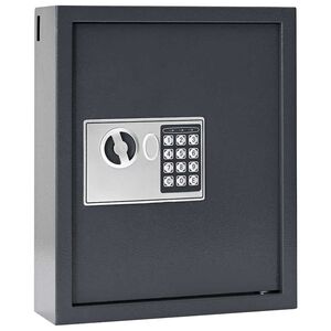 vidaXL Digital safe med lås Mørke grå 30 x 10 x 36,5 cm Stål