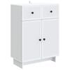 vidaXL Serviesskap Hvit 66 x 34,5 x 90 cm Konstruert tre