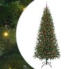 vidaXL Kunstig juletre med 300 LED med stativ gr&oslash;nn 210 cm PE og PVC