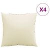 vidaXL Sofaputer 4 stk kremhvit 50x50 cm stoff