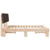 vidaXL Sengeramme med Polstret Hodegjerde Gråbrun 180 x 200 cm