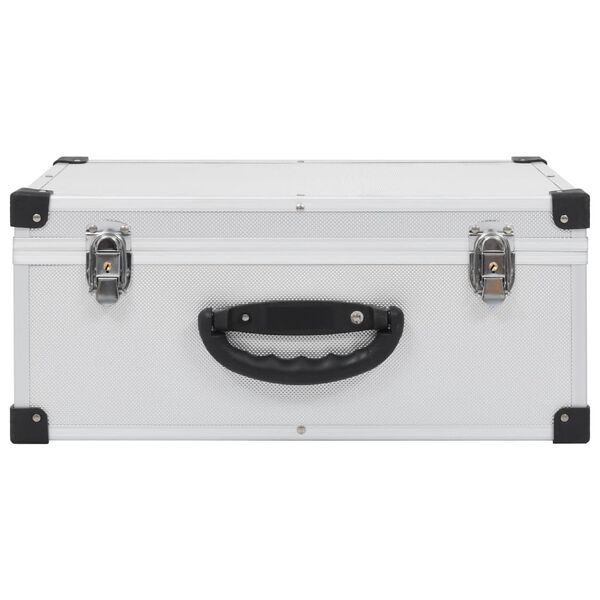 vidaXL CD-koffert for 60 CD-er aluminium ABS s&oslash;lv