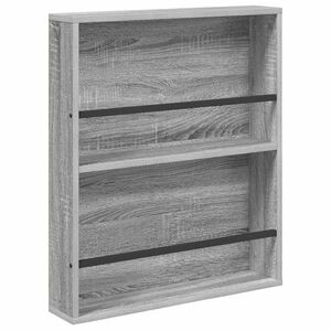 vidaXL Magasinreol med hylle Gr&aring; Sonoma 60 x 12 x 70 cm Konstruert tre