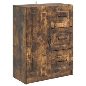 vidaXL Serviesskap med skuff R&oslash;kt Eik 66 x 34,5 x 87 cm Konstruert tre