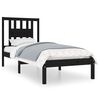 vidaXL Sengeramme svart heltre 90x190 cm Single