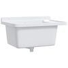 vidaXL Veggmontert vaskeservant hvit 60x40x28 cm harpiks