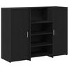 vidaXL Resepsjonspult svart eik 135x50x103,5 cm konstruert tre