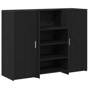 vidaXL Resepsjonspult svart eik 135x50x103,5 cm konstruert tre