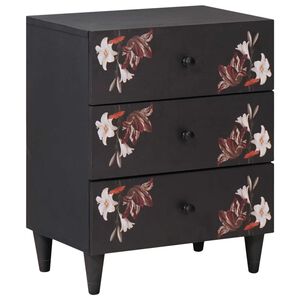 vidaXL Nattbord med skuff Flerfarget 50 x 33 x 60 cm Massiv mango tre