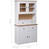 vidaXL Highboard hvit 93x40,5x180 cm heltre furu Panama Range