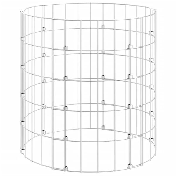 vidaXL Sirkulær gabion stolpe galvanisert stål Ø50x50 cm