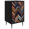 vidaXL Nattbordskap OMMEN Svart eik 36 x 33 x 61 cm Konstruert tre