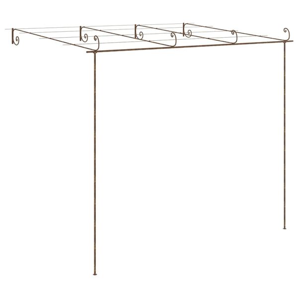 vidaXL Hagepergola antikk brun 4x3x2,5 m jern