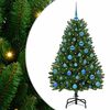 vidaXL Kunstig juletre 150 cm 150 LED-lys Varmhvit PVC og st&aring;l Gr&oslash;nn