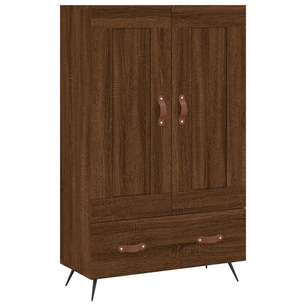 vidaXL Highboard brun eik 69,5x31x115 cm konstruert tre