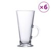 vidaXL Latteglass med h&aring;ndtak 6 stk 250 ml