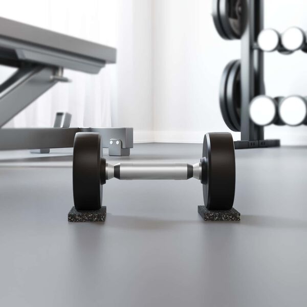 vidaXL Gummiruller Svart Gummi