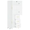 vidaXL Highboard hvit 69,5x34x180 cm konstruert tre