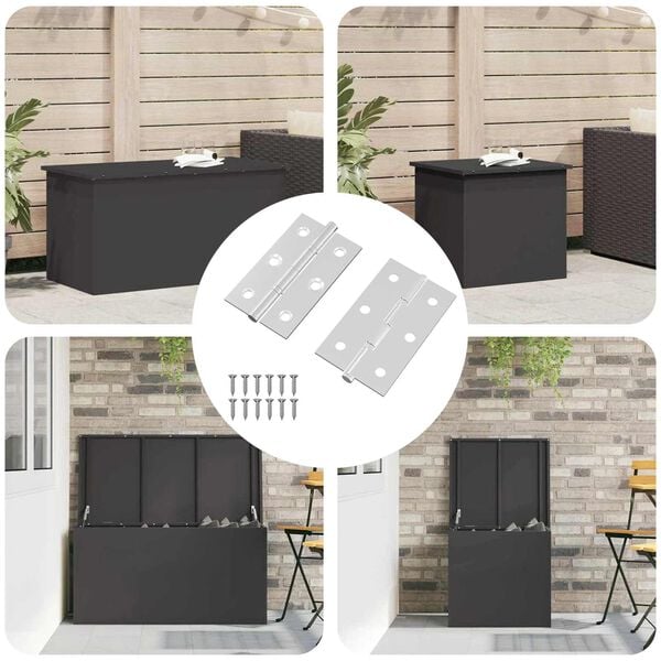 vidaXL Hingse Ensfarget 2 pcs s&oslash;lv 58 x 35 x 1 mm St&aring;l