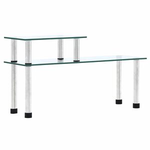vidaXL Kj&oslash;kkenhylle gjennomsiktig 45x16x26 cm herdet glass