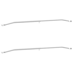vidaXL Presenningbeslag for tilhengere 2 S&oslash;lv 102-155 cm Aluminium