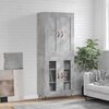 vidaXL Highboard betonggr&aring; 69,5x34x180 cm konstruert tre