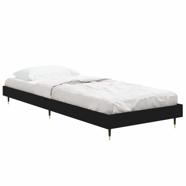 vidaXL Sengeramme svart 75x190 cm konstruert tre