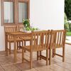vidaXL 5-delers hagespisesett 140x80 cm heltre teak